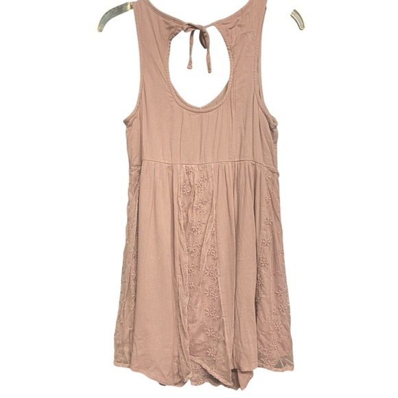 Abercrombie & Fitch Fairy Dress Size XS Mauve Empire Waist Embroidered Boho - Picture 3 of 11